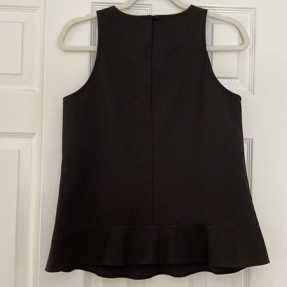 Jcrew black peplum structured top